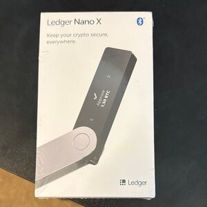 edge Nano X Cryptocurrency Device - Black and Silver